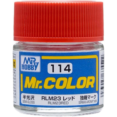 Mr Hobby (Gunze) C114 Mr Color Semi Gloss RLM23 Red Lacquer Paint 10ml